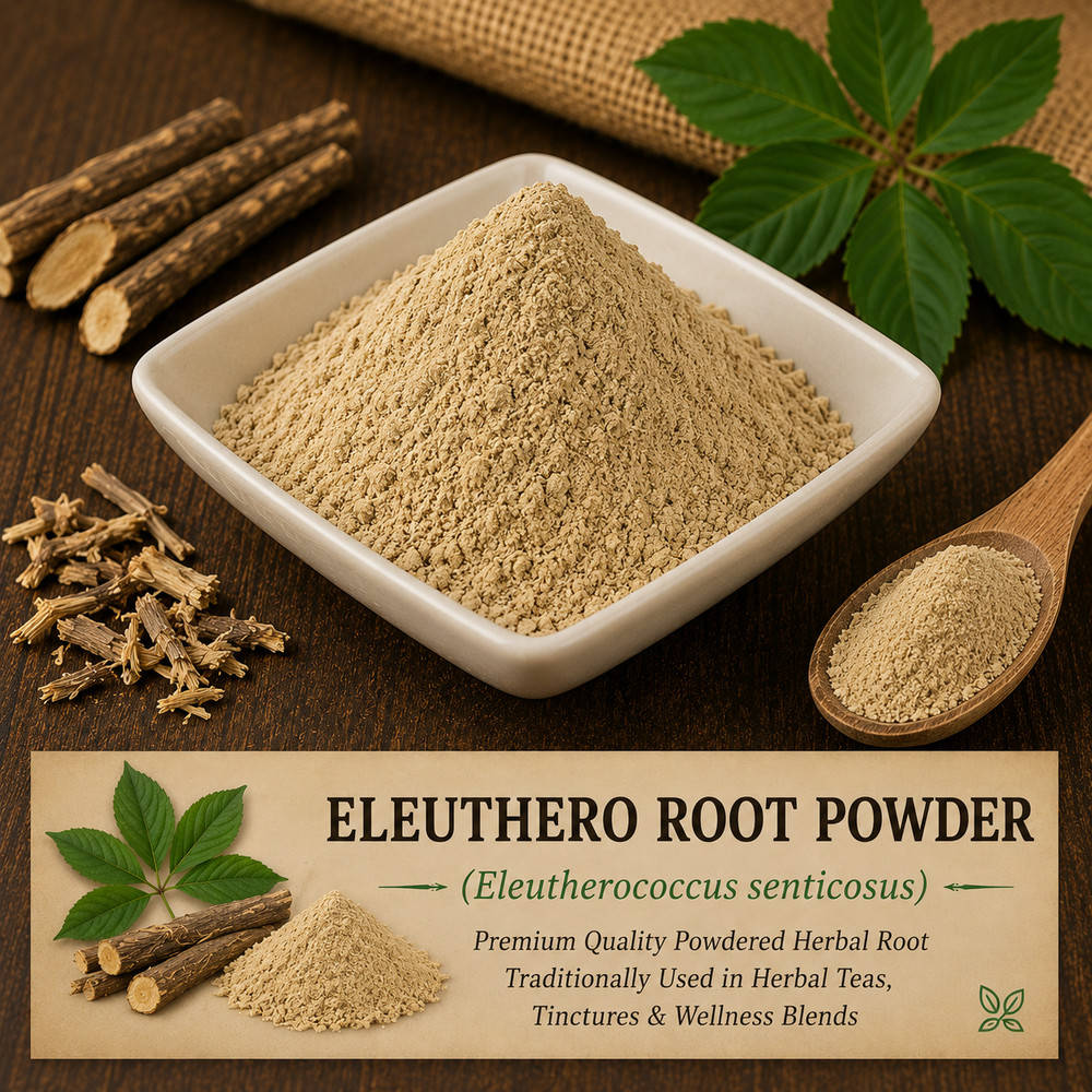 Eleuthero Root Powder (Eleutherococcus senticosus) Premium Herbal Root Powder