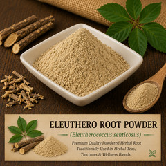 Eleuthero Root Powder (Eleutherococcus senticosus) Premium Herbal Root Powder