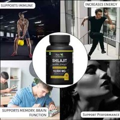 Himalayan Pure Shilajit 60 cap Naturally Occurring Fulvic Acid IMPROVES VIGOR