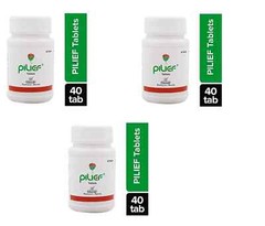 Charak Pharma Pilief Tablets 120 Tabs (3 x 40 Tablets) for Piles 2027 Expiry