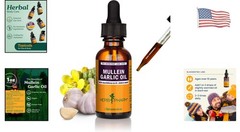 Mullein Garlic Oil with St. John’s Wort – Holistic Wellness 1 Fl Oz