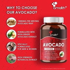 AVOCADO Fruit 15″1 Extract Powder 10000mg Capsules – 120 Capsules