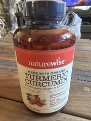 Naturewise Organic Turmeric Curcumin BioPerine Capsules – 180 Count Exp: 2/2028