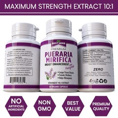 Max Strength Pueraria Mirifica 5000mg Breast Growth Bust Enlargement Firm Body