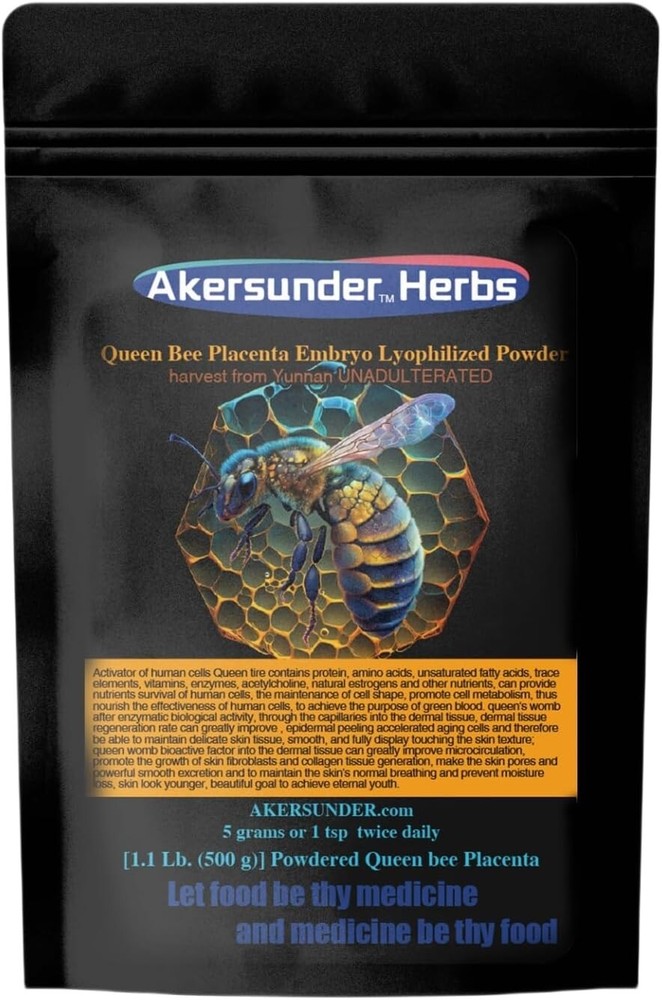 Lyophilized Queen Bee Fetus Powder / Lyophi, Queen Bee Placenta Embryo 500 Grams