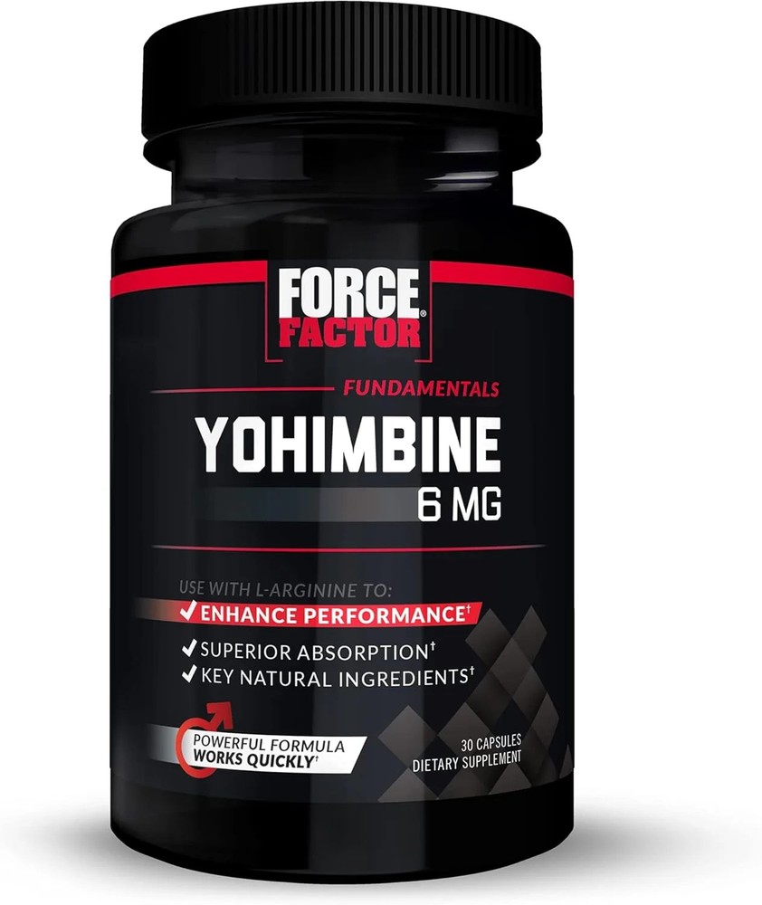 Force Factor Yohimbine Supplement for Men, Yohimbe Bark Extract with Superior Ab
