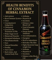 Cinnamon Herbal Extract 750ml Pure & Natural .A Daily Wellness Boost