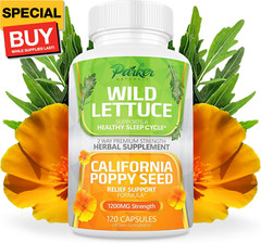 Wild Lettuce Extract & California Poppy Seed Supplement, 2 Way Premium Strength