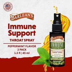Barlean’s 2 Pack Olive Leaf Complex Throat Spray with Peppermint, Lemon, and …