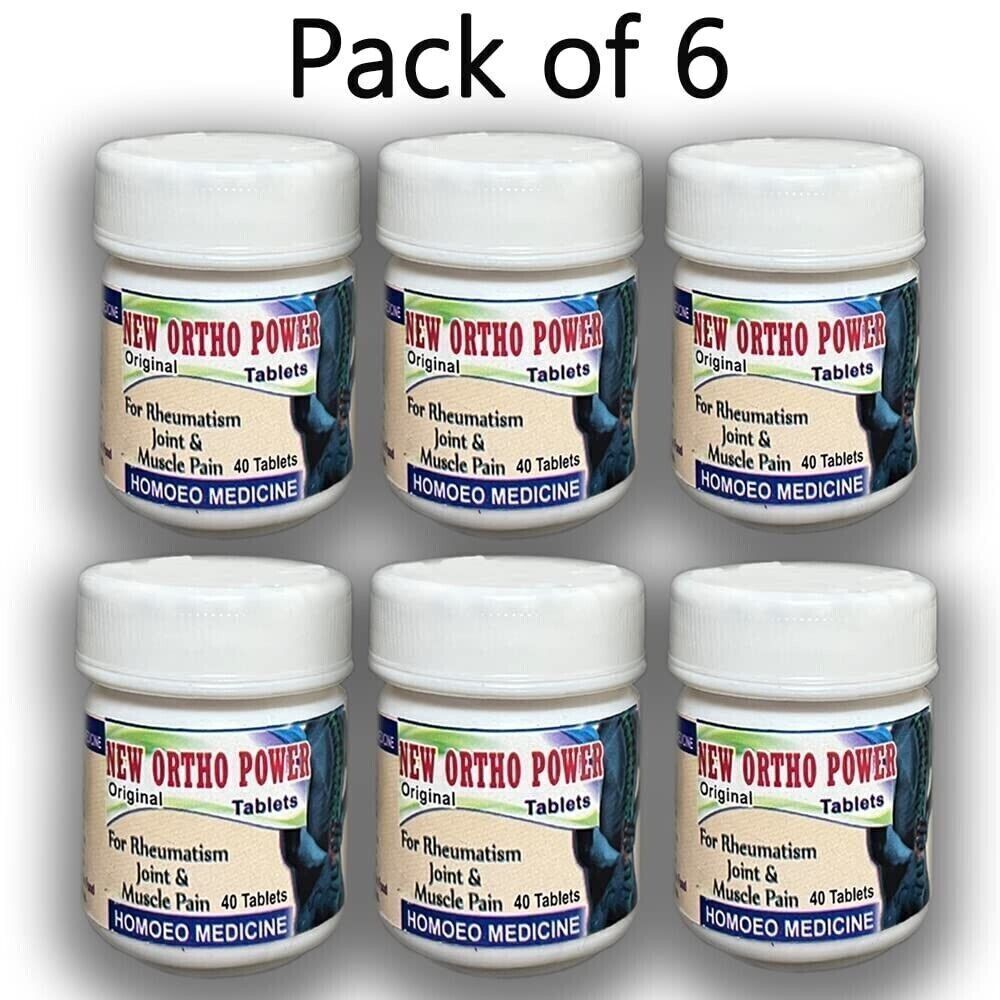 Ayurvedic New Ortho Power Tablets (6 x 40 Tablets) Total 240 Tablets