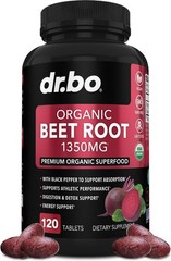 Organic Beet Root Capsules Supplements – 1350mg 120 Count (Pack of 1)