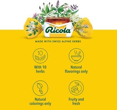 Ricola Berry Medley Throat Drops, 45 Count, Delicious Relief & 45