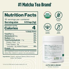 Jade Leaf Ceremonial Grade Matcha Powder, 30g / 1.06oz Tin | Teahouse Edition –