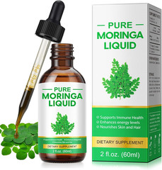 Pure Moringa Oleifera Liquid Drops for Energy,Organic Moringa Leaf Extract W….