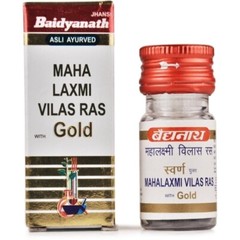 Baidyanath Maha Laxmi Vilas Ras with Gold – 20 Tablets PACK OF 2 | Exp 2027