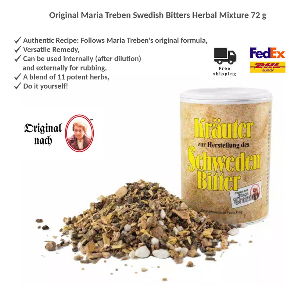 Maria Treben Swedish Bitters Herbal Mixture Blend 72g – Do it Yourself!
