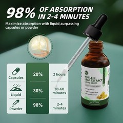 Mullein Leaf Extract Drop Support Lung Cleanse & Detox Immune Respiratory