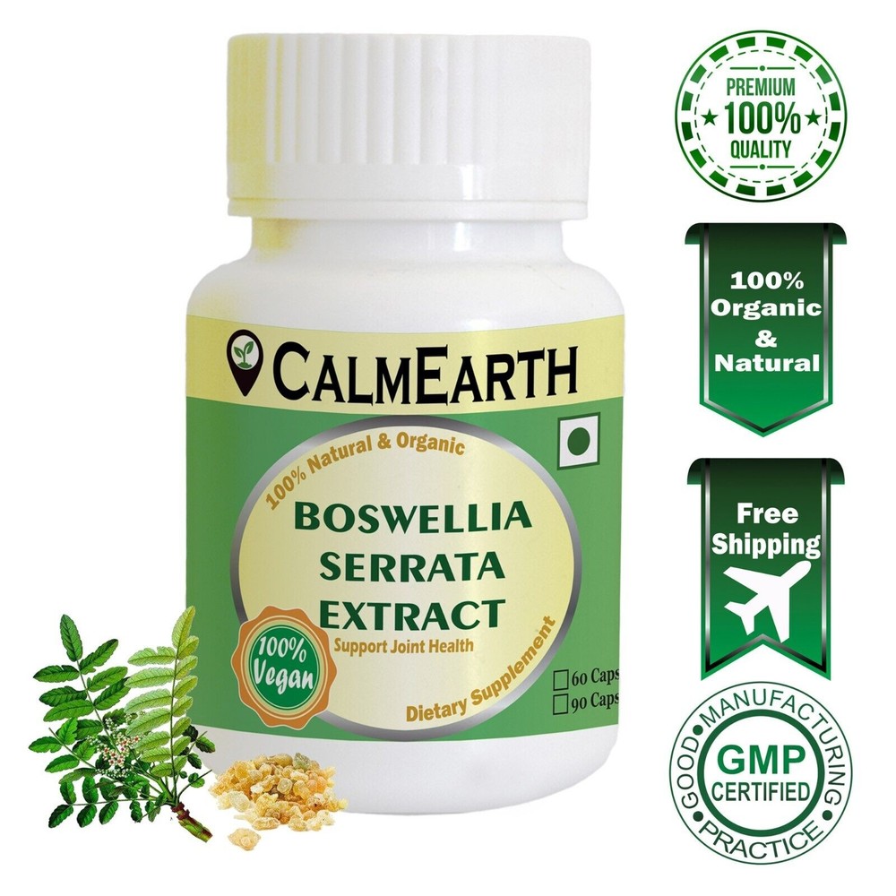 CalmEarth Boswellia Serrata Extract Capsule Shallaki 75% Boswellic Acid
