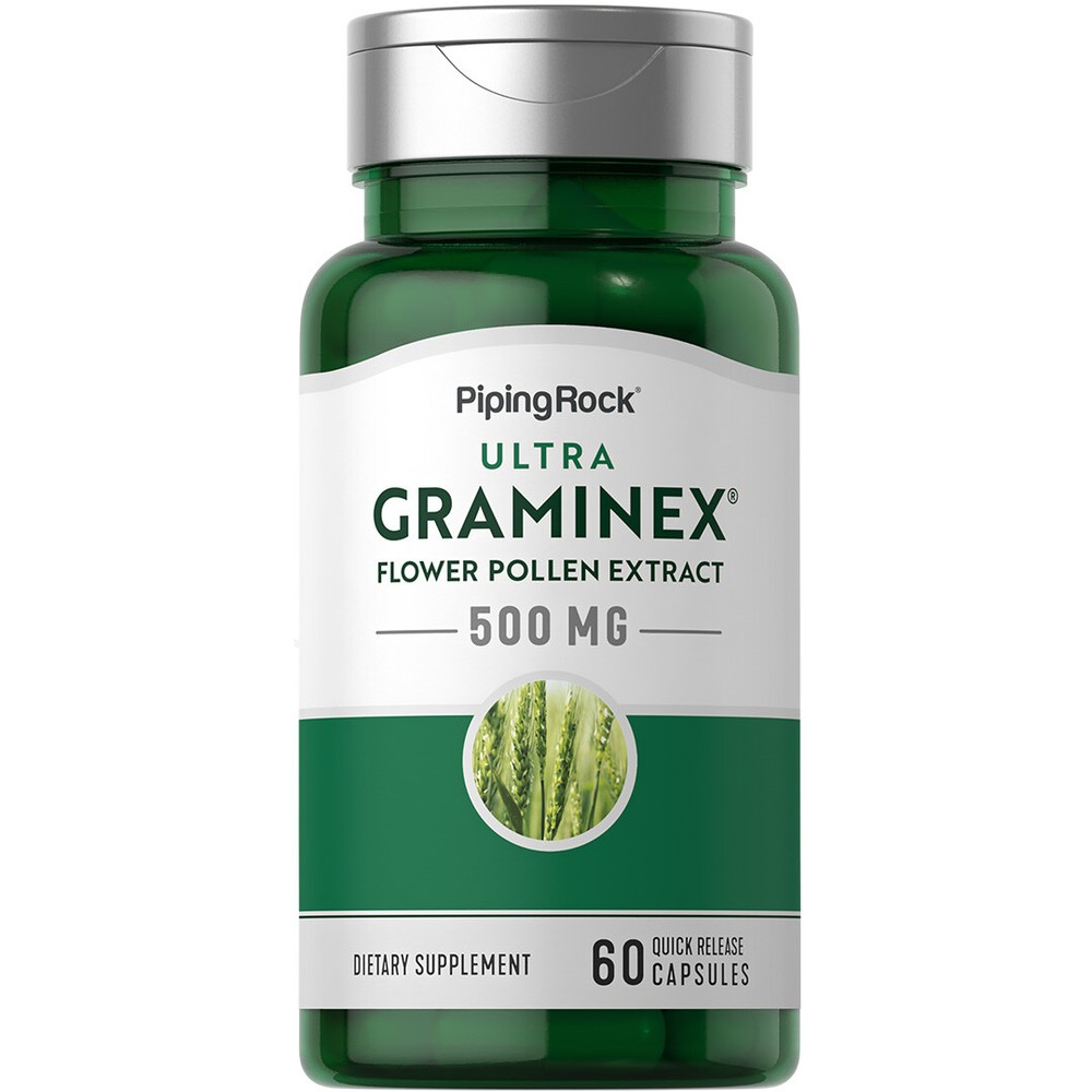 Graminex Flower Pollen Extract 500mg | 60 Capsules | Non-GMO | By Piping Rock