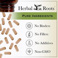 Herbal Roots Milk Thistle Capsules – Extra Strength 80% Silymarin, 60 vegan caps