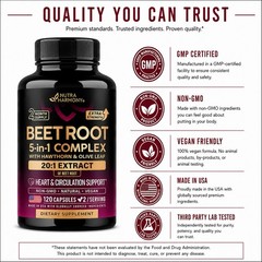 Beet Root Blood Pressure Support Nitric Oxide – Hawthorne Berry/Olive Leaf