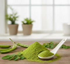 100% Natural Moringa Leaves Powder- Ayurvedic Amrit : SIFATI Green-8.82 Oz