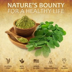 Moringa 100caps Extract Superfood for Skin, Hair, Brain, Wellness, Amino Acid