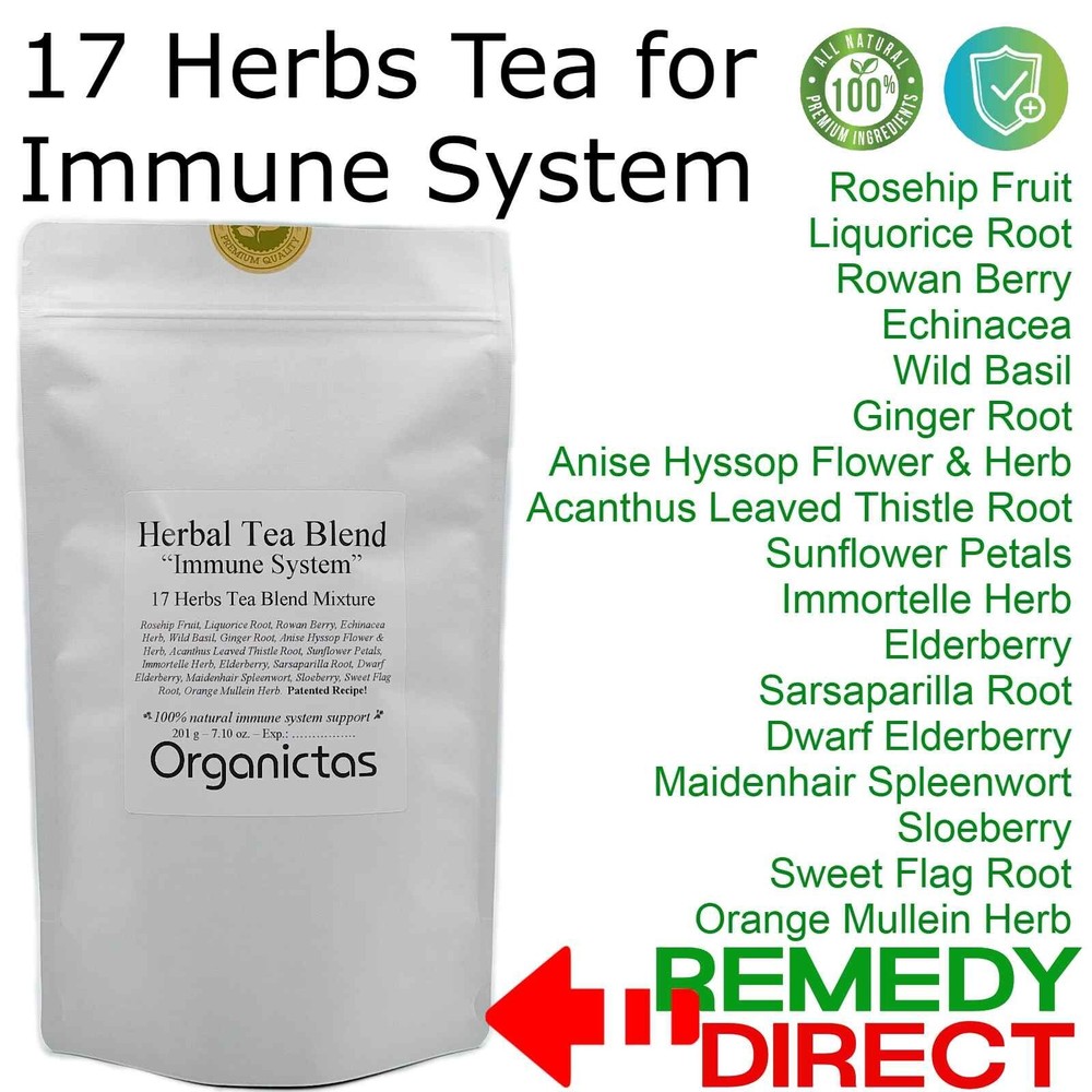 BOOST IMMUNE SYSTEM SUPPORT TEA – 17 selected natural herbs recipe w. Benefits