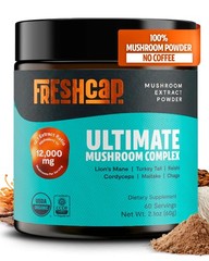 Ultimate Mushroom Complex Powder 12:1 Extract 29% Beta-Glucans 60 Servings