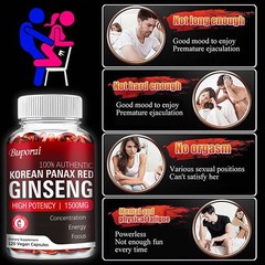 Korean Panax Red Ginseng- High Strength, Energy, Endurance, Testosterone Booster
