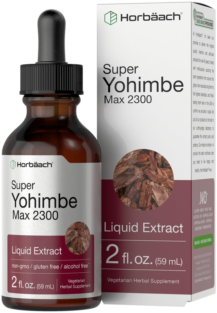 Horbäach Yohimbe Bark Liquid Extract | 2 Fl Oz | 2 (Pack of 1)