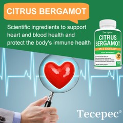 Citrus Bergamot 1500mg – 25:1 Extract, Organic Cholesterol Supplements
