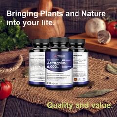 120pcs Astragalus 20:1 Extract-with Bioperine,Immune System Support,Heart Health