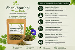 Jodnar Shankhpushpi Whole Herb Convolvulus Pluricaulis Pure Brain Tonic Support