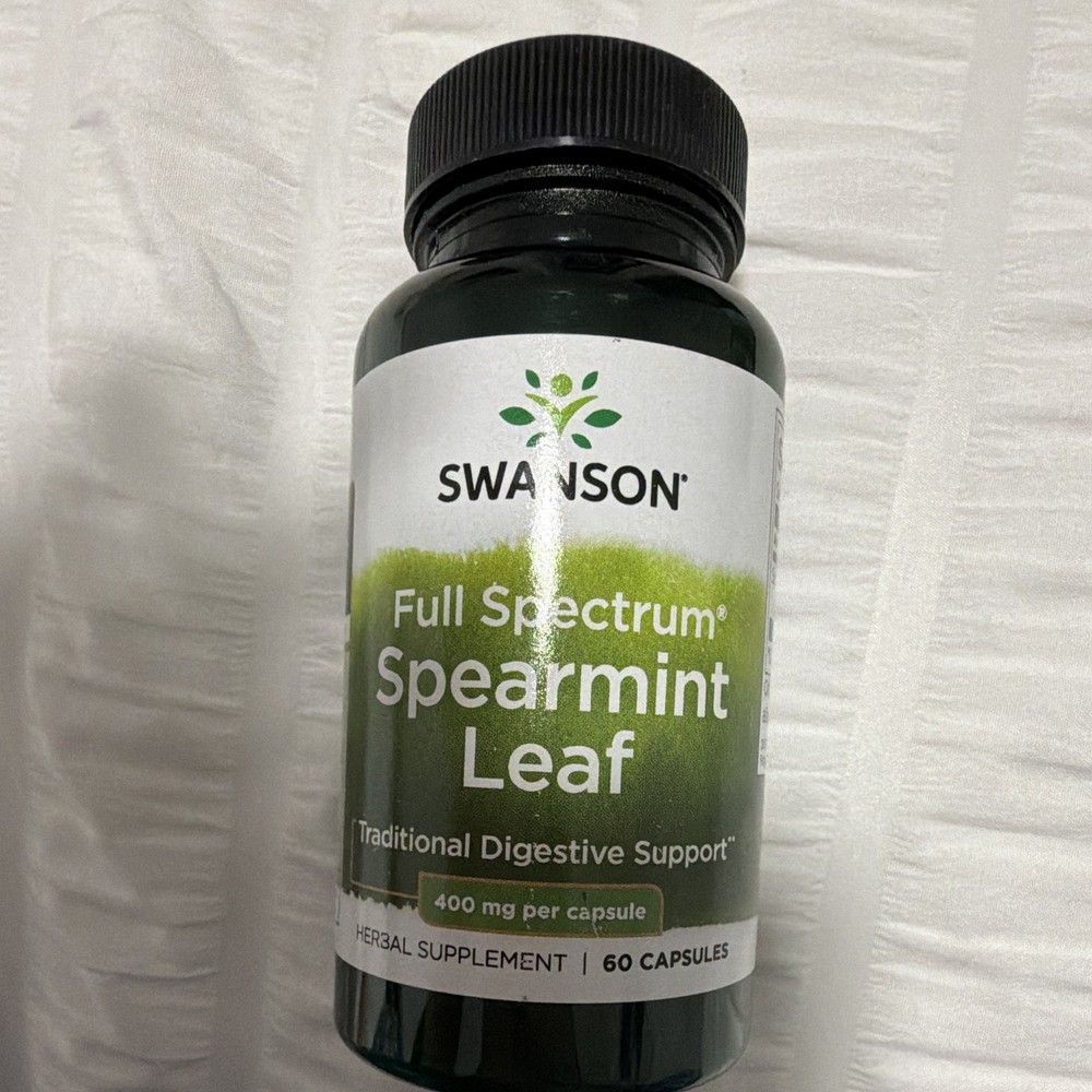 Swanson Full Spectrum Spearmint Leaf 400mg Capsules 60 Count Digestive Health