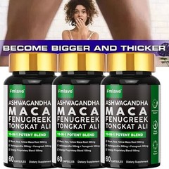 Black Maca Root Ashwagandha, Fenugreek Panax Ginseng Male Enhancing 60 Capsules