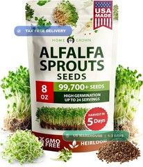 Non-GMO Heirloom Alfalfa Sprouting Seeds – Bulk Organic Vegetable Seeds
