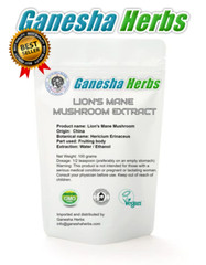 Organic LION’S MANE MUSHROOM DUAL 20:1 EXTRACT POWDER 200 SERVINGS!