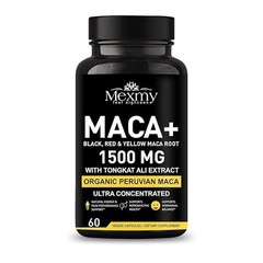 Maca Root Capsules 1500mg Peruvian Maca Extract for Men & Women 60 Capsules