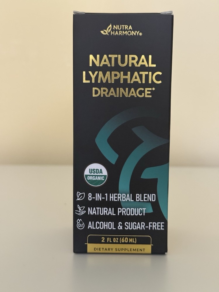 Nutra Harmony Natural Lymphatic Drainage 8 in 1 Herbal Blend Cleanse Detox 60ml