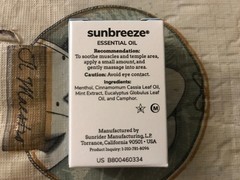 Sunrider Sunbreeze Essential Oil 0.17fl.oz Pain Relief Muscle Ache Menthol Herb
