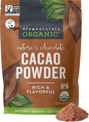 Organic Unsweetened Cacao Powder with Rich Dark Chocolate Flavor NEW