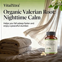 Valerian Root Sleep 120 Capsules Promote Muscle Relaxation Heart Health Mood