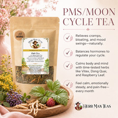 Proven PMS TEA -No more cramps, heavy bleeding & moodiness by a master herbalist