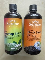 Serene Herbs Soursop Bitters Liquid & Black Seed Bundle Organic 16oz Each.