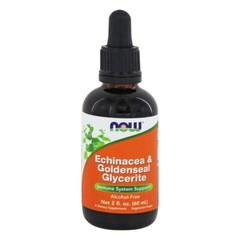 NOW Foods Echinacea & Goldenseal Glycerite Alcohol-Free, 2 Ounces