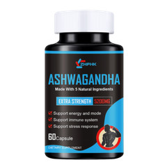 Ashwagandha, Rhodiola Rosea, Turmeric, Brain,Stress & Mood Support,Boosts Energy