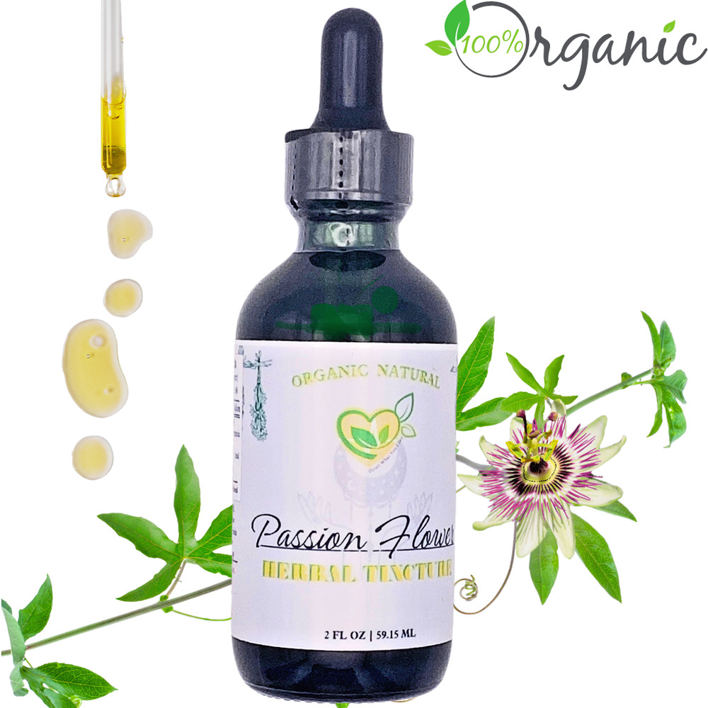 Passion Flower Tincture Natural Pure Herbal Liquid Drops Extract 2 Oz Calm ADHA