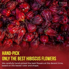140 Hibiscus Flowers Tea Bags, 100% Natural, Pure from Hibiscus Flowers. Loose F