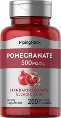 Pomegranate Extract Capsules 500mg | 200 Count | Non-GMO | by Piping Rock